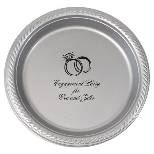 Wedding Rings Plastic Plates